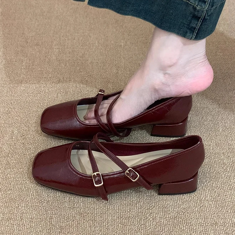 

Mary Jane Shoes for Women's Chunky Designer Shallow Sandals 2026 New Pumps Fashion Loafers Shoes Elegant Party Mujer Zapatos