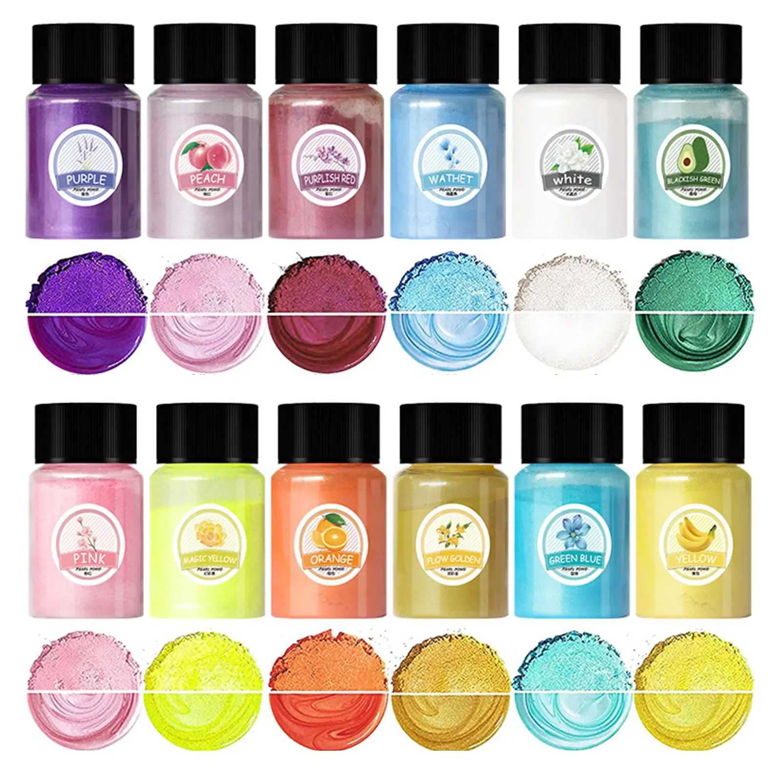 Polvo de Mica, Pigmento Mineral de Mica para Arte de Uñas, Sombra de Ojos y Joyería