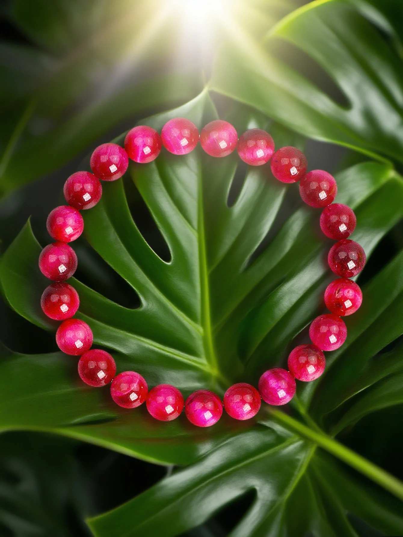 Natural Rose Red Tiger Eye Stone Bead Bracelet Enhances Courage Boosts Confidence Promotes Vitality Protection Good Luck Jewelry