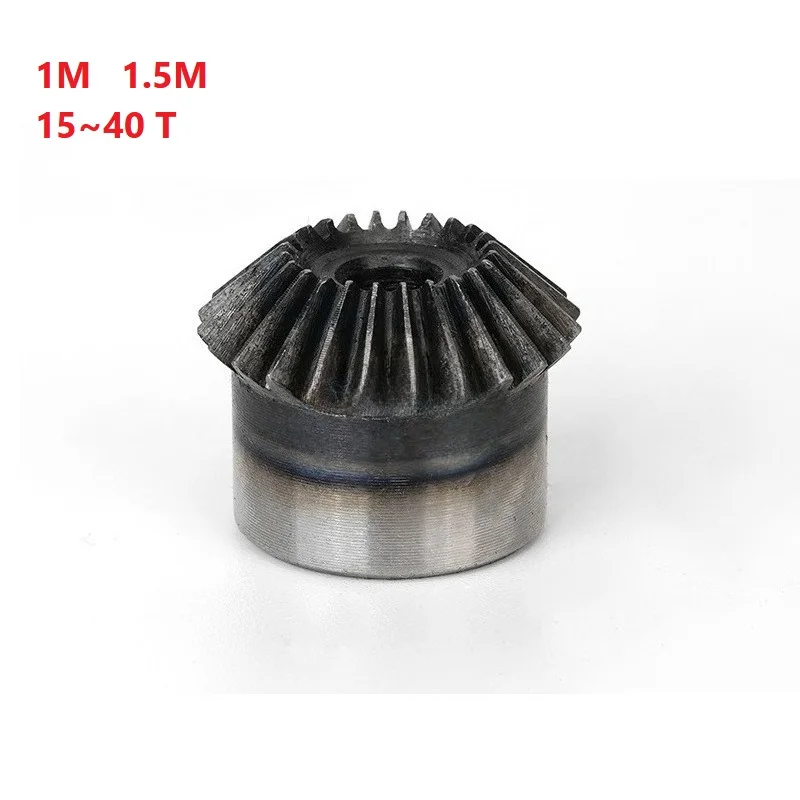 1/1.5 Module 15-40 Tooth Bevel Gears 90° Pressure Angle Conical Gears With Quenching Treatment Fixed By Screw Holes