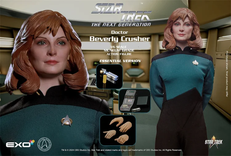 EXO-6 Star Trek 1/6, la extraña generación, Doctor Beverly Crusher, edición esencial, modelo de figura coleccionable de grado Museo de 12"