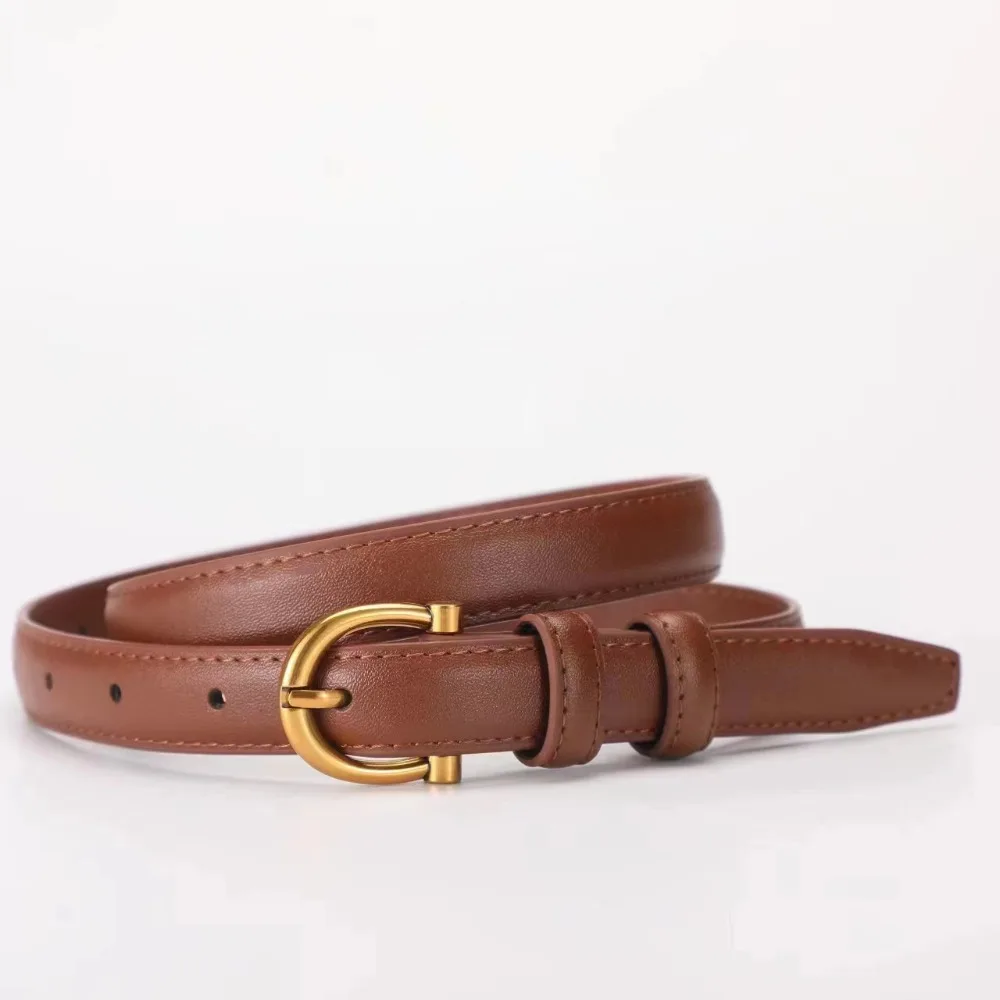 

Fashion Jeans Decor Women Belt Thin Korean Style Pu Waistbands Fashion Pin Buckle Trouser Decoration Daily