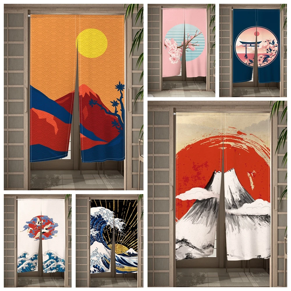 

Doorway Curtains Japanese Style Home Linen Cotton Door Curtain for Kitchen Bathroom Partition Curtains Privacy Blackout Door