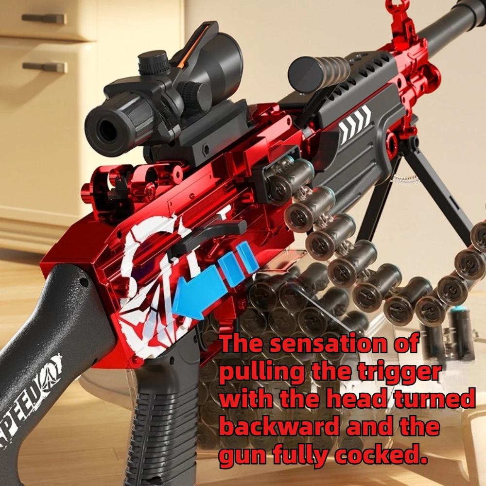M249 Big Pineapple Electric Soft-Powder Rifle One Handed Auto Fire Long Range Light Machine Gun Children's Boy Toy Gun view 2