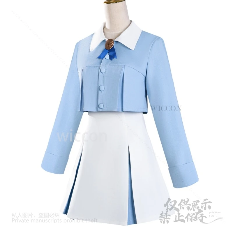 أنيمي كاردكابتور ساكورا كينوموتو تأثيري Kawaii الأزرق الأبيض تاريخ الزي قميص فستان موحد شعر مستعار JK مدرسة النساء الفتيات مخصصة