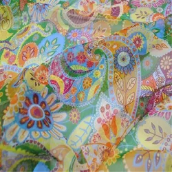 Colourful Nice Printed Pure 100% Silk Georgette Fabric for Girl Soft Summer Holiday Dress Scarf