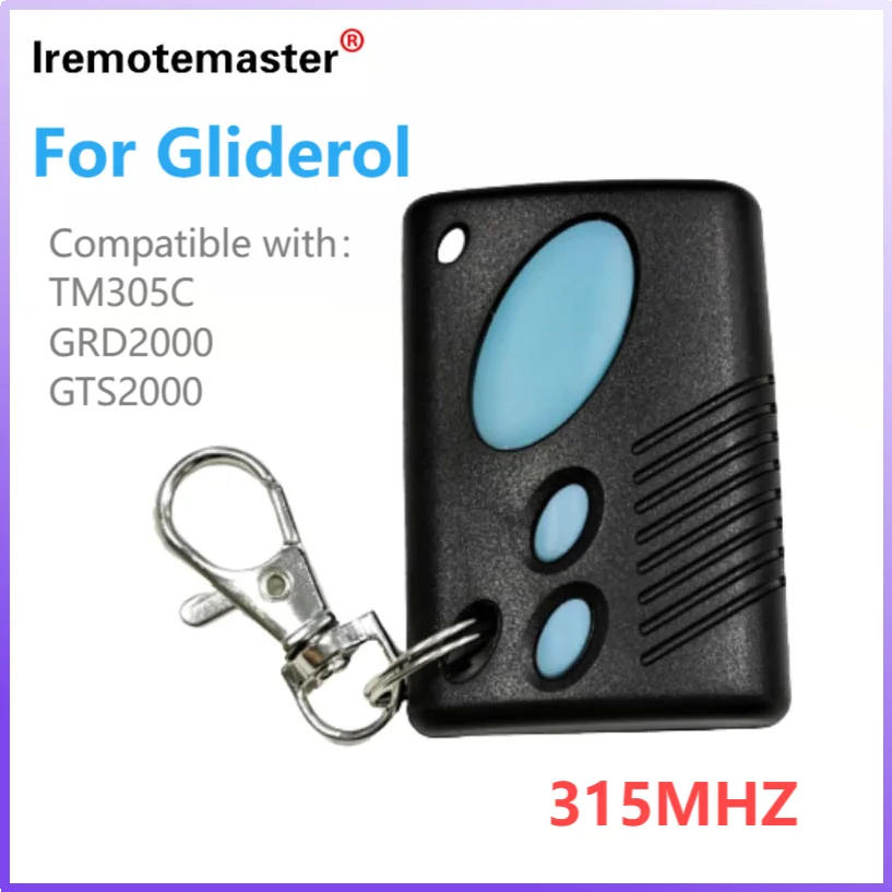 For Gliderol TM305C GRD2000 GTS2000 GTS Garage Door Remote Control Gate 3 Button 315MHz Rolling Code