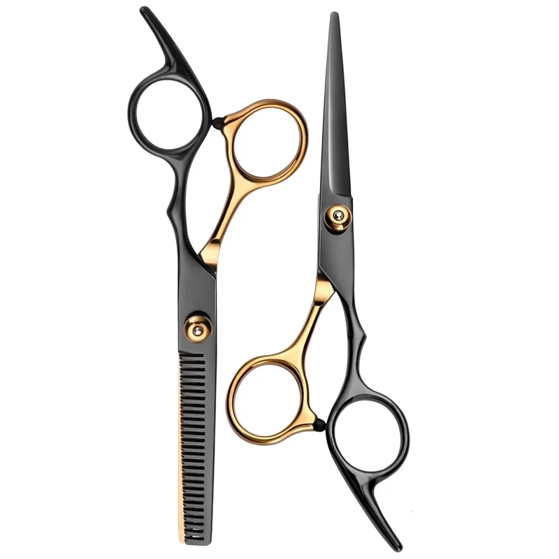 

Профессиональные ножницы для стрижки волос, домашние парикмахерские/салонские филировочные ножницы, парикмахерские ножницы из нержавеющей стали, черные, золотые