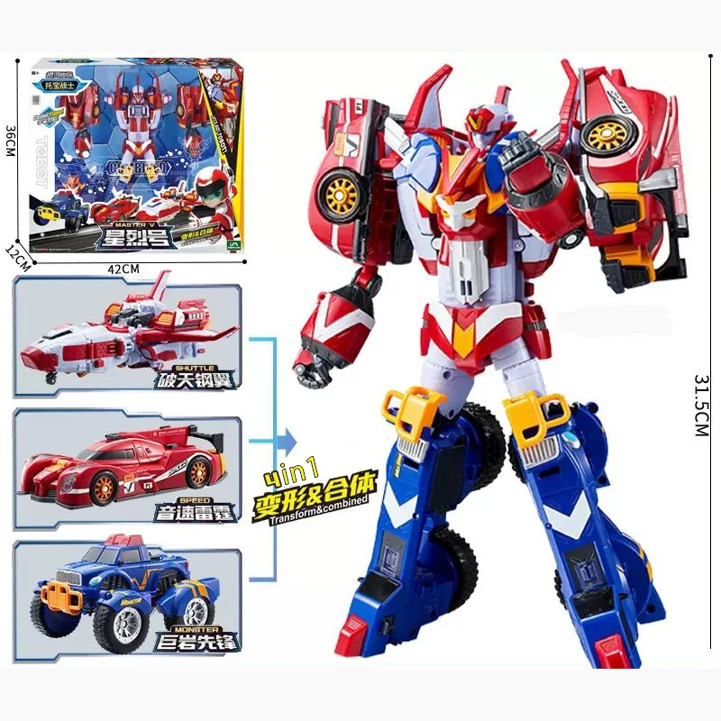 Combined Mecha! Combiner Robot Toys- TOBOT 3-in-1 Transforming Anime Figure Collectible Toy for Boys Age 8-12+Christmas Gifts