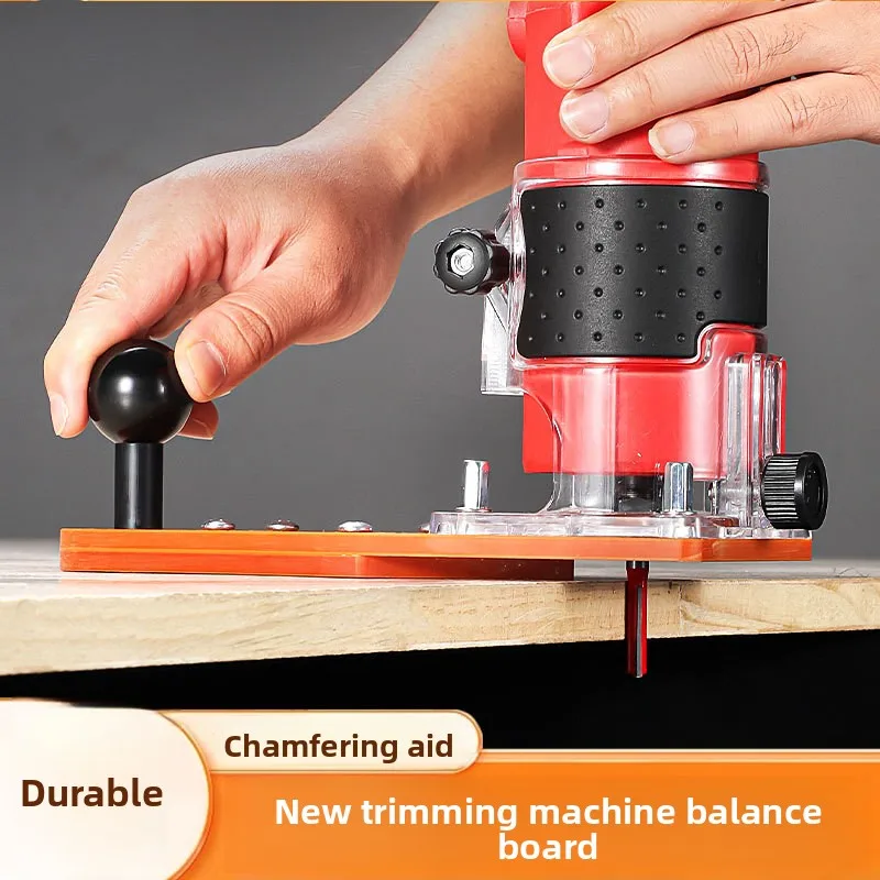 

New Woodworking Trimmer Balance Plate - Speed Regulation Inversion Board Thickened Base Chamfering Auxiliary Tool