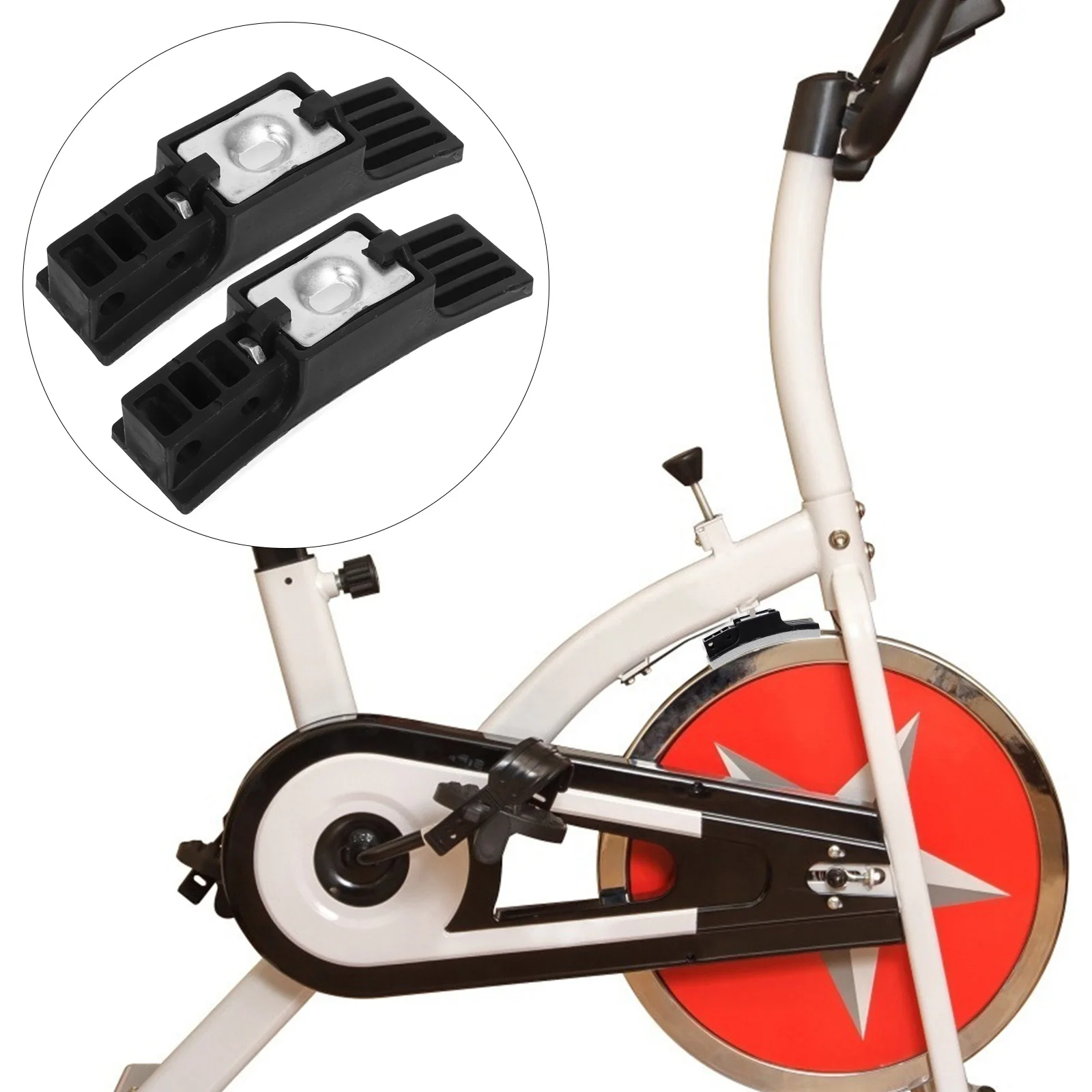 2 قطعة منصات الفرامل كتلة لممارسة الدراجة اللياقة البدنية كتل بين قوسين الفرامل البلاستيكية #5