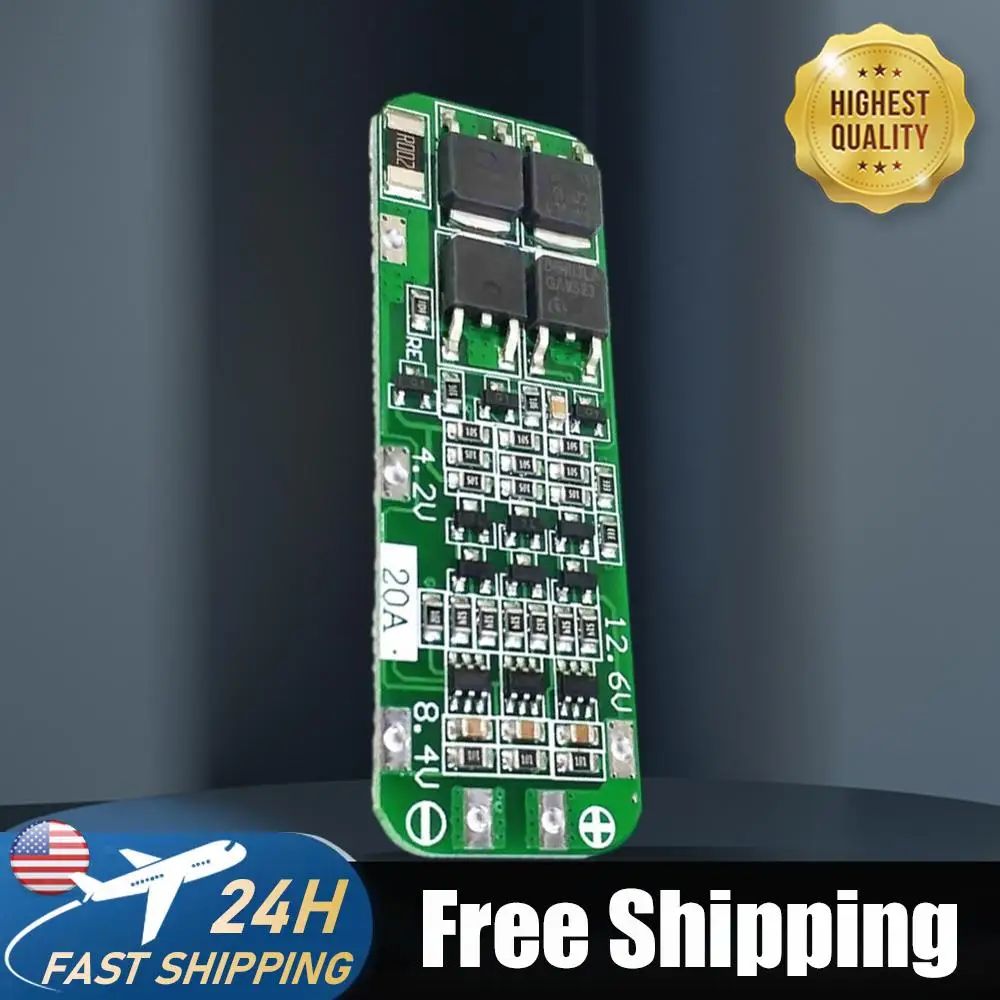 

59x20x4mm 12.6V Lipo Cell Module Simplified Design 3S 20A Li-ion High Voltage Output for Drill Motor