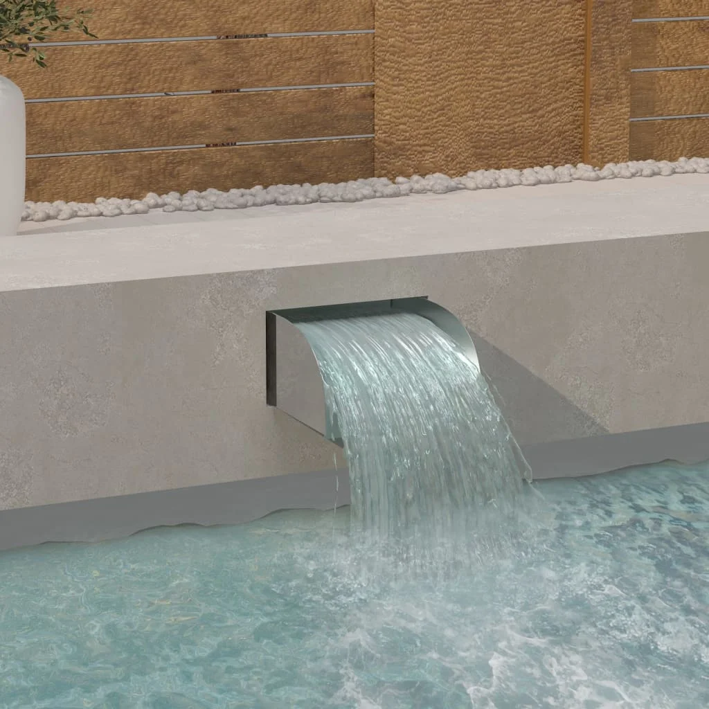 Kaskaden-Wasserfallbrunnen aus Edelstahl 304, 30x34x14 cm …