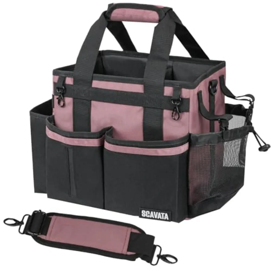 

Compact Wearable Cleaning Caddy, Small Cleaning Caddy Supplies Organizer with Handle and Shoulder Straps for Housekeepers, Unde