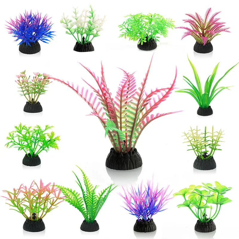 Multiple styles Fish Tank Plastic Imitation Aquatic Plants Artificial Plant Aquarium Landscaping Sand Table Tank Decoration