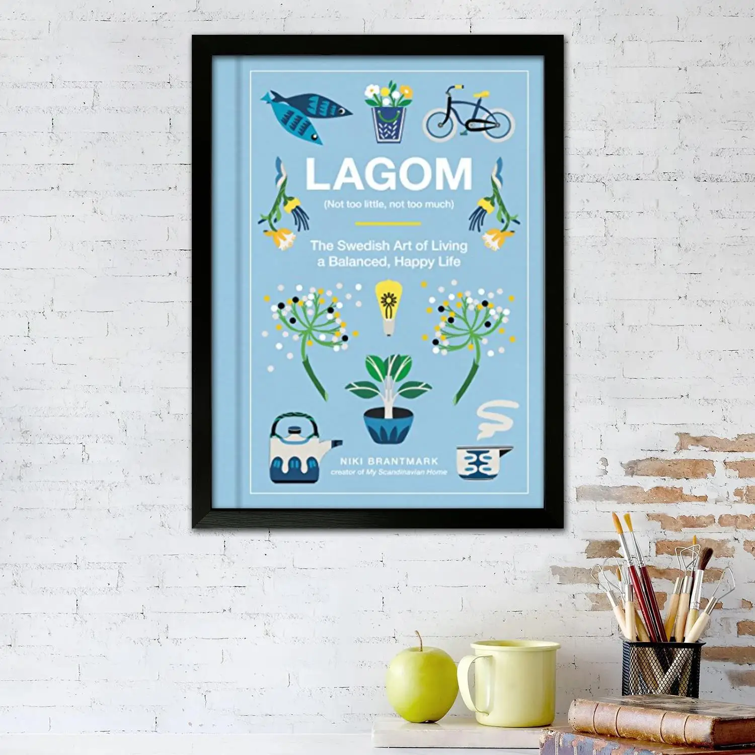 lagom Canvas Art Poster, Wall Art Picture Print, Modern Family Bedroom Decor Posters,Decorative painting