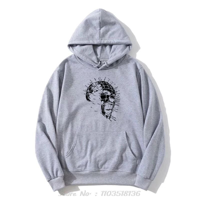 Men Jacket Zip Up Hoodie Hellraiser Pinhead Horror Novelty Hoody Clothing Cotton Sweatshirt Oversized Pullover Streetwear