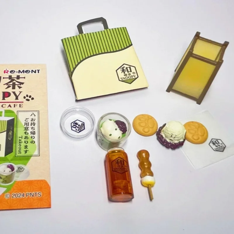 本物のリーメント スヌーピー ティー 日本のコーヒーティーショップ シリーズ ブラインドボックス ミニチュアシーン デスクトップデコレーション かわいいおもちゃ 誕生日プレゼント
