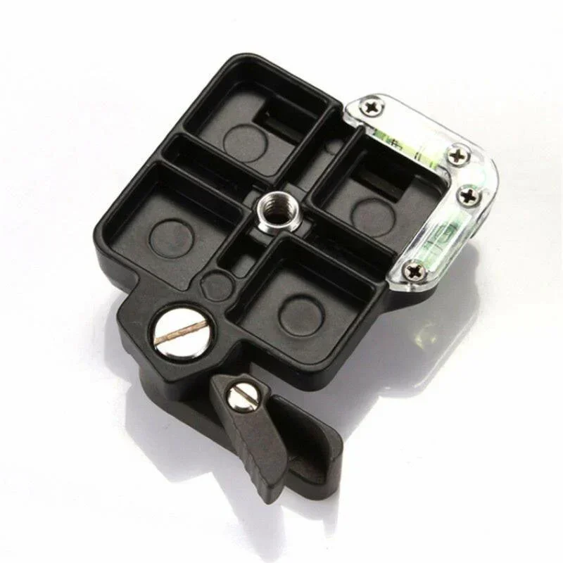 Quick Release QR Plate Mount Holder for Tripod Monopod Ball Head Camera Aluminum Alloy Bubble Levels Video Pin