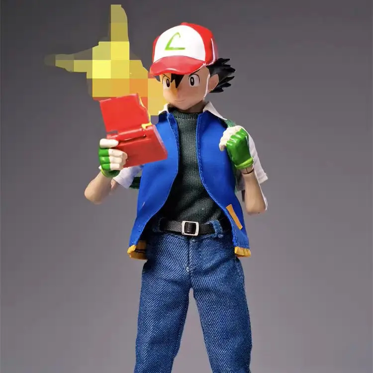 ألعاب JM014 مدرب الحيوانات الرماد كيتشوم 1/12 تمثال بيكاتشو عمل الشكل المنقولة دمية جمع تمثال حلية ديكور الهدايا