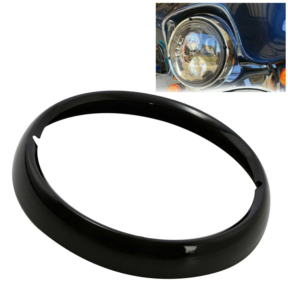 

AA-Motorcycle Black 7 Inch Headlight Trim Ring For Touring Electra Glide Street Glide Road King