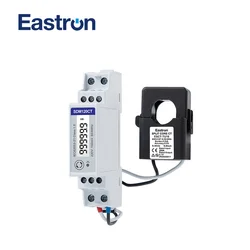 SDM120CT-MV + ESCT-TU16 100A-200A/0.1V, 230V, 1 fase 2 fili, copertura sigillabile, uscita Pulse/Modbus, misurazione kWh, metà, PF