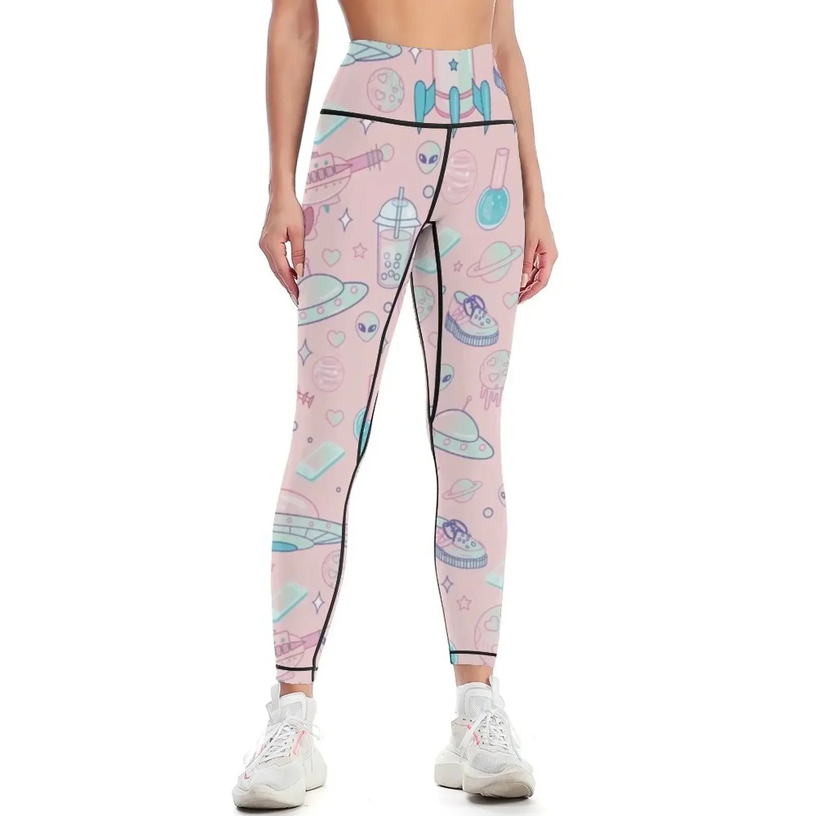 

Galaxy Babe Pattern Leggings Women's sportswear for fitness Women's sports pants gym top Womens Leggings