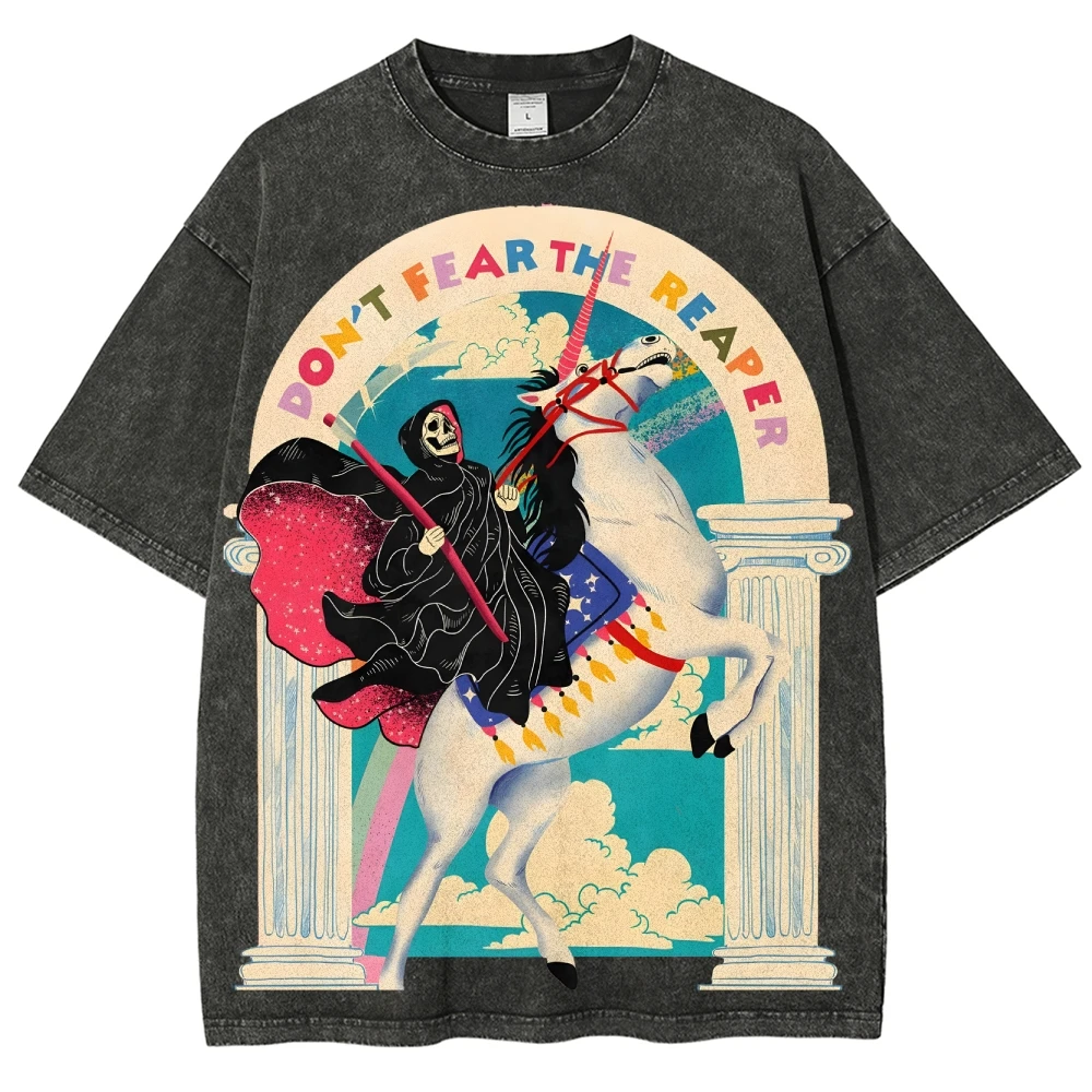 

DON'T FEAR THE REAPER Funny T Shirt Unisex Tees Men Women Short Sleeve T-shirt Cotton Streetwear Harajuku Graphic Cotton T Shirt