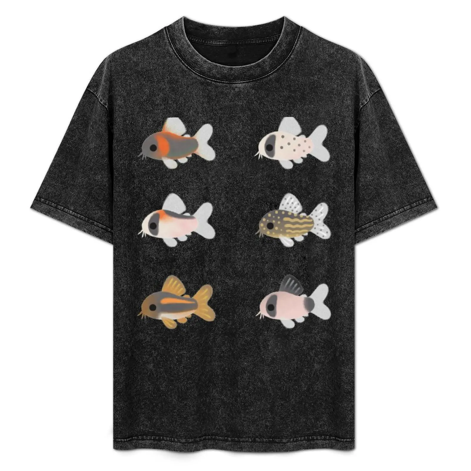 Corydoras! - Camiseta negra básica de manga corta para hombre