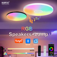 RGB Smart Ceiling Light LED Light with Speaker 30W 36W Audio Music Play TUYA APP Bluetooth WIFI Home Decor Bedroom Living Room