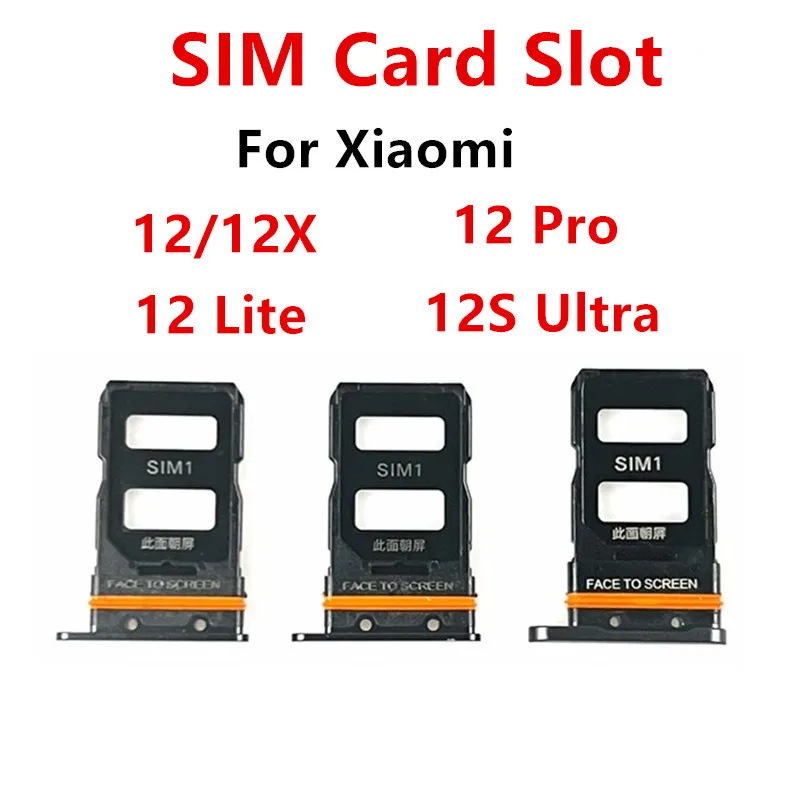 

Mi12 12 12 Pro слоты для SIM-карт для Xiaomi Mi 12 Pro 12X Lite 12S Ultra SIM лоток Адаптеры держатель гнезда сменный Корпус Запасные части