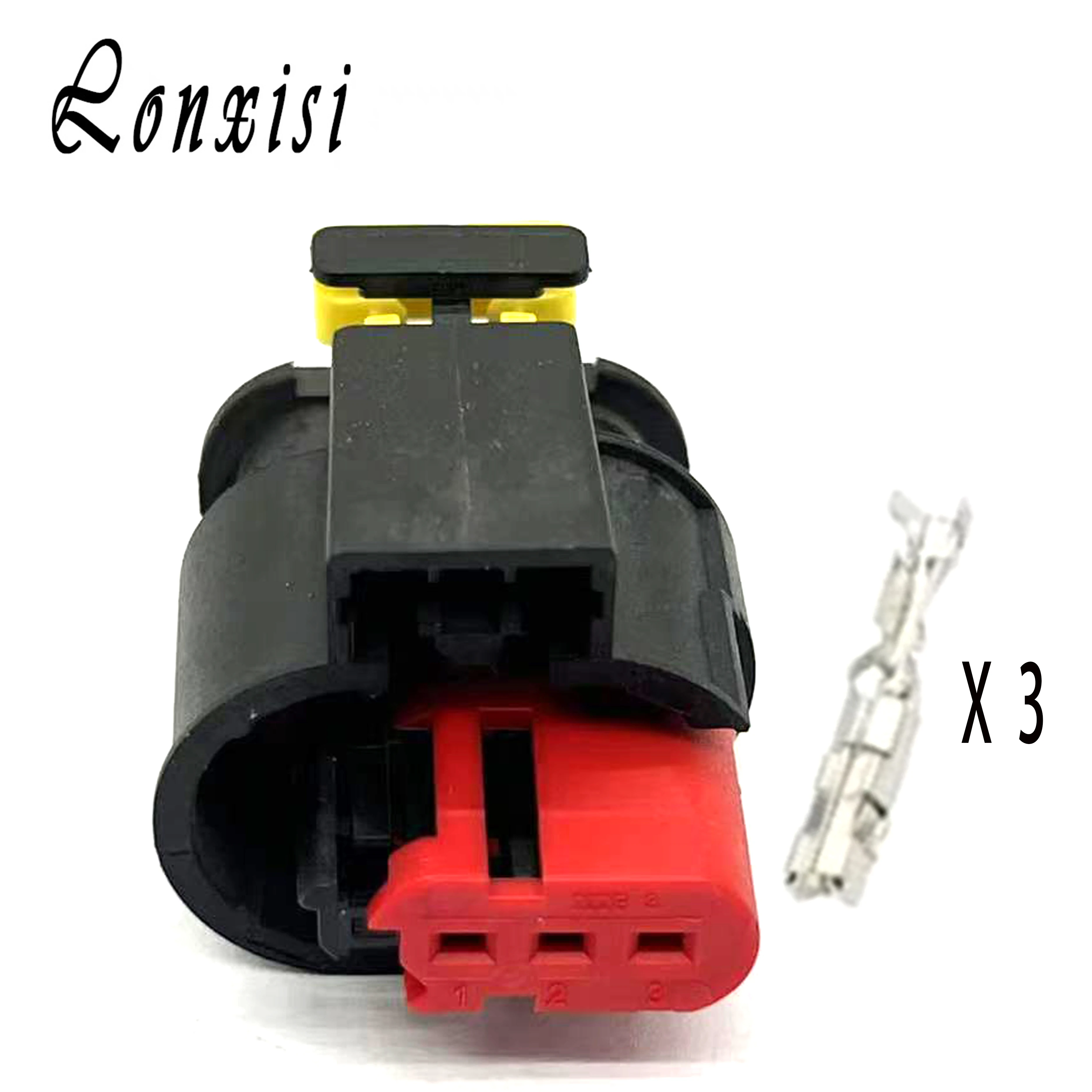 

1/5/10/20/50 Sets 3Pin 284426-1 Tyco Auto Sealed Sensor Connector Socket 284425-1 Fuel Diesel Injector Ignition Coil Connectors
