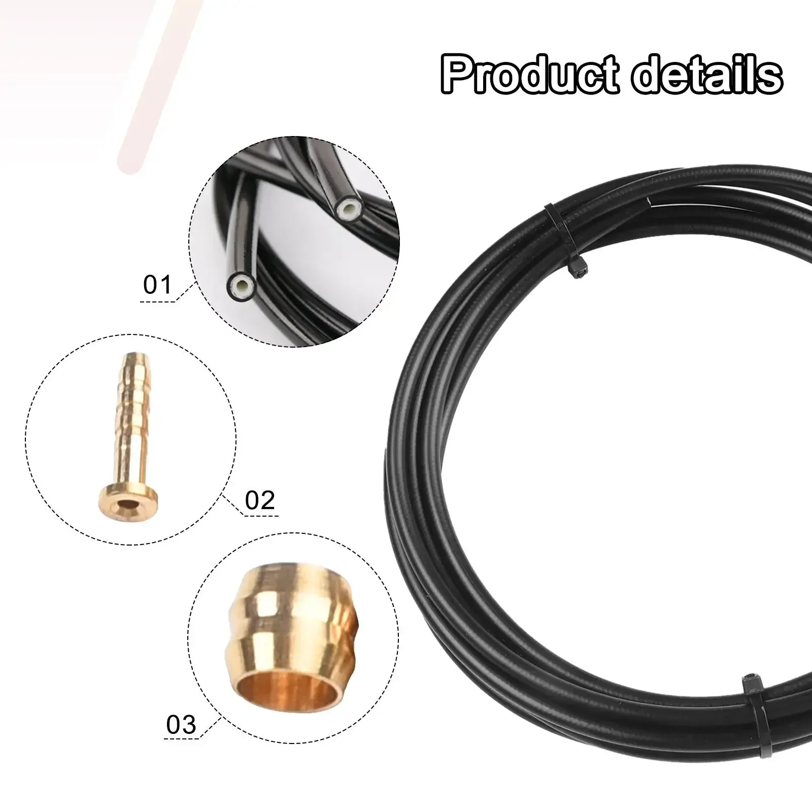 Outdoor Part Oil Pipe BH-90 BH-59 Bicycle Components Black Cycling Nylon Coating Oil Needle Stainless Steel High Quality