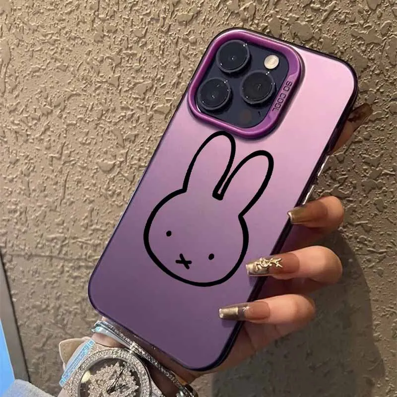 غطاء أنيق من Bad B-bunny XX 10-0pre B-unny لهاتف Apple iPhone 17 16E 16 15 14 13 12 mini Pro Max Plus حافظة هاتف فضية ملونة #3