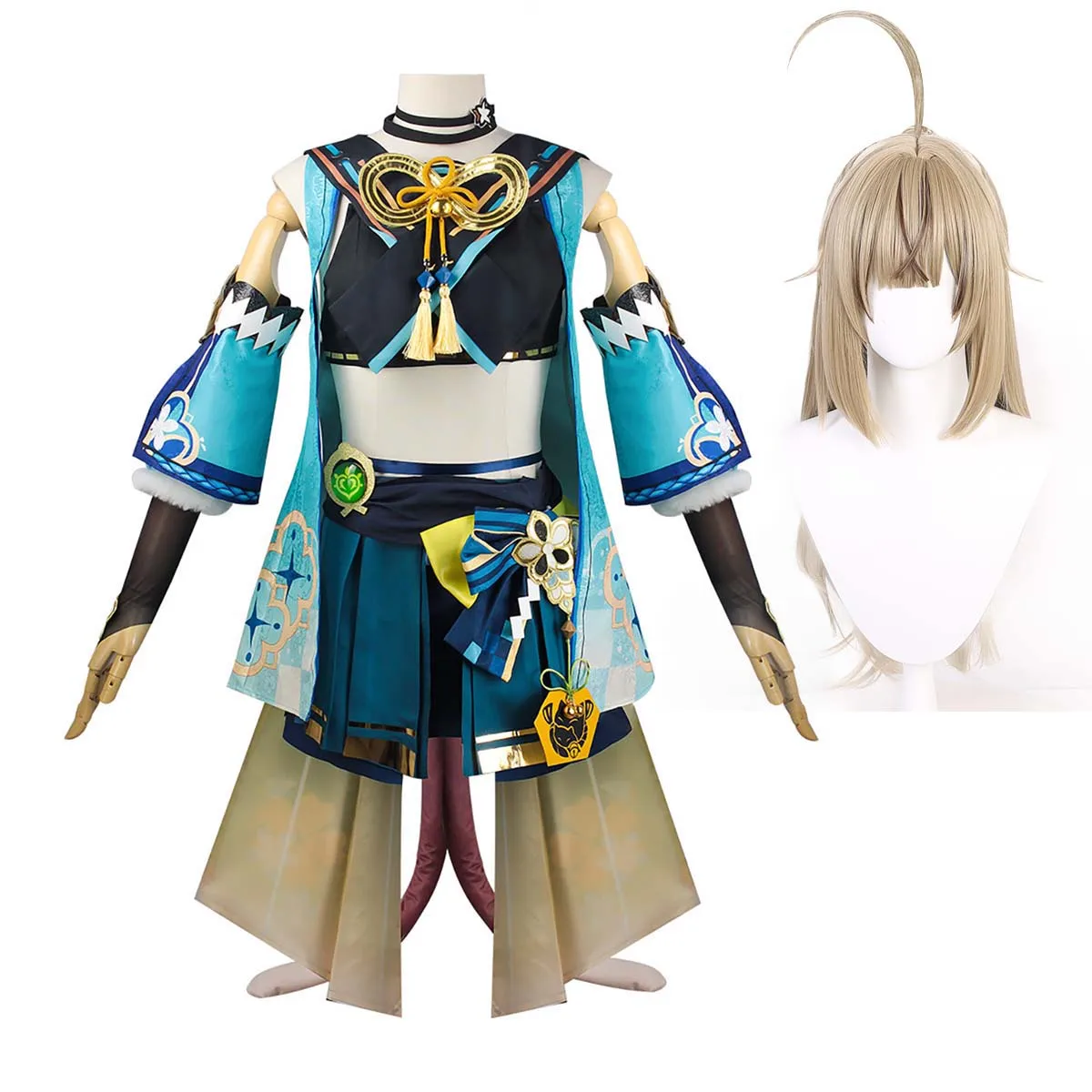 

Наряды для карнавала на Хэллоуин Genshin Impact Kirara, костюм для косплея с париком