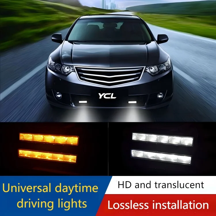 ycl-5led-ユニバーサルデイタイムドライビングライト用ハイパワーホワイトイエロー2色ストリーマーターンライト超高輝度防水hd