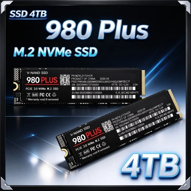 M.2 NVMe 2280 980 PLUS Internal SSD 500GB 1TB 2TB 4TB High Performance Solid State Hard Disk For Laptop Desktop Computer