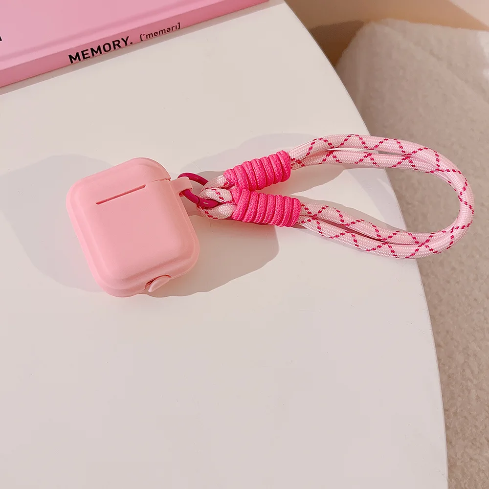 Dopamine lanyard Earphone Case for Airpod Cases Air Apple Pro 3 for 2 3rd Pods Transparent Earphone Cute Cover TPU Coque