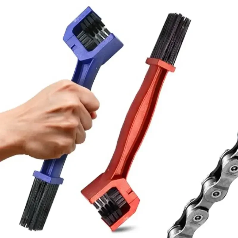 2 Pcs Premium Bike Chain Cleaner Mountain Bike Three-sided Chain Cleaning Brush Bicycle Disc Blade Cleaning Brush Tool