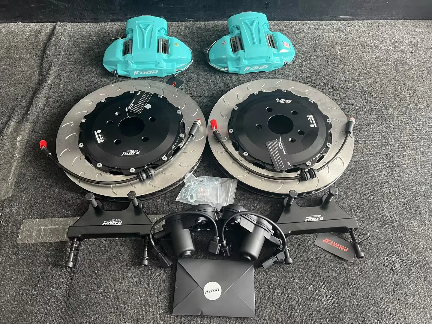 

DT48 4-piston rear brake caliper kit with 355*28mm/380*28mm/405*28mm brake discs for 18/19/20 inch electronic caliper