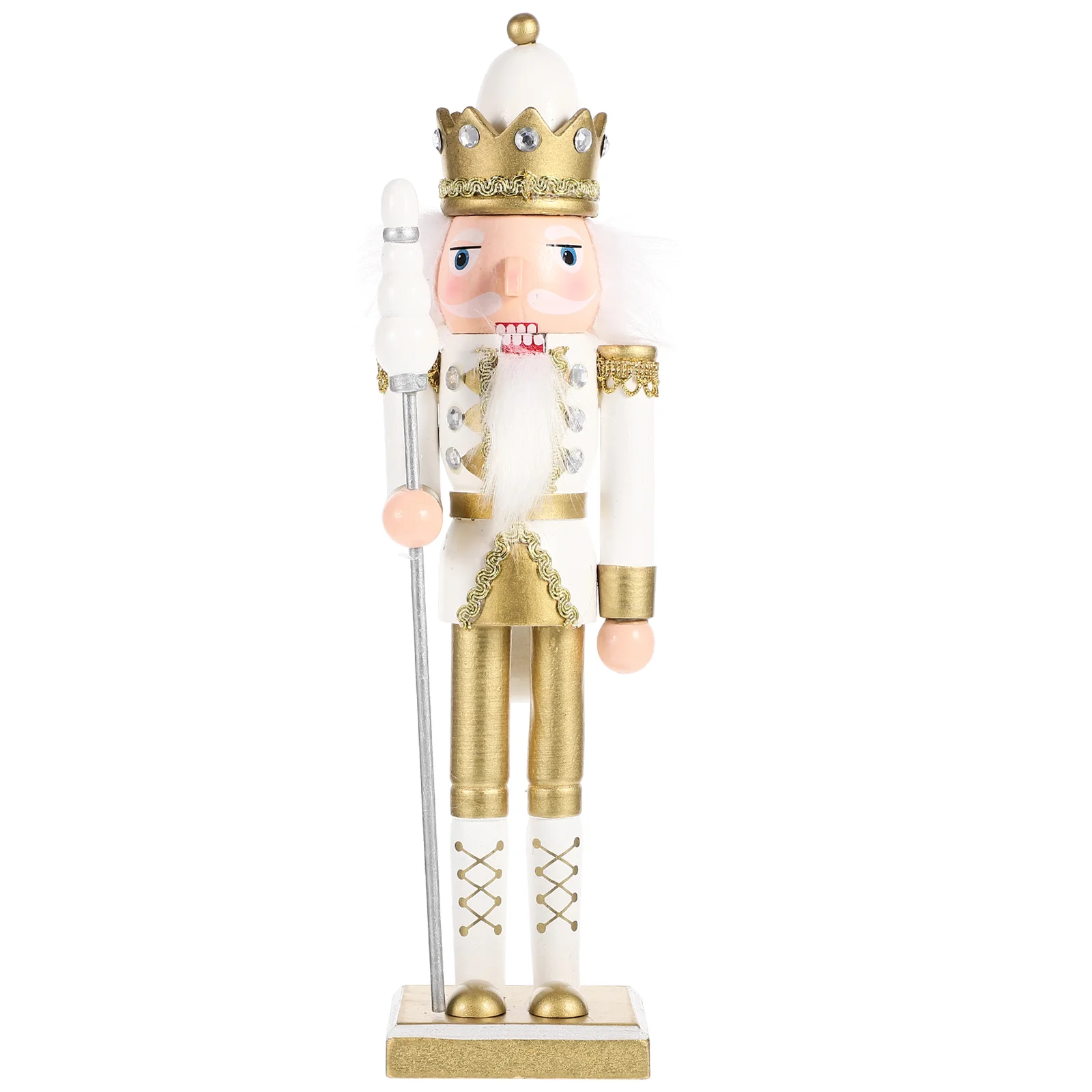 Christmas Nutcracker Wooden Puppet Traditional Outdoor Decorations Statuette Xmas Soldier Nutcrackers Figures Woody Toy