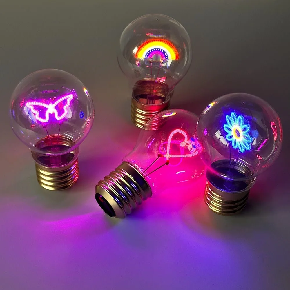 

A70 5 В используется 5-10 часов Эдисона мультяшная лампа рождественские украшения светодиодная зарядная лампочка цвет портативный ночник