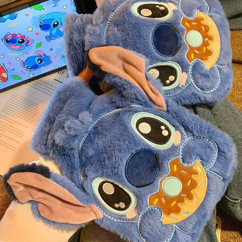 زجاجة مياه ساخنة جديدة من ديزني ستيتش مع جيب يدوي، كيس ماء ساخن مبتكر عالي الجودة مطبوع عليه رسوم كرتونية حقن بالماء