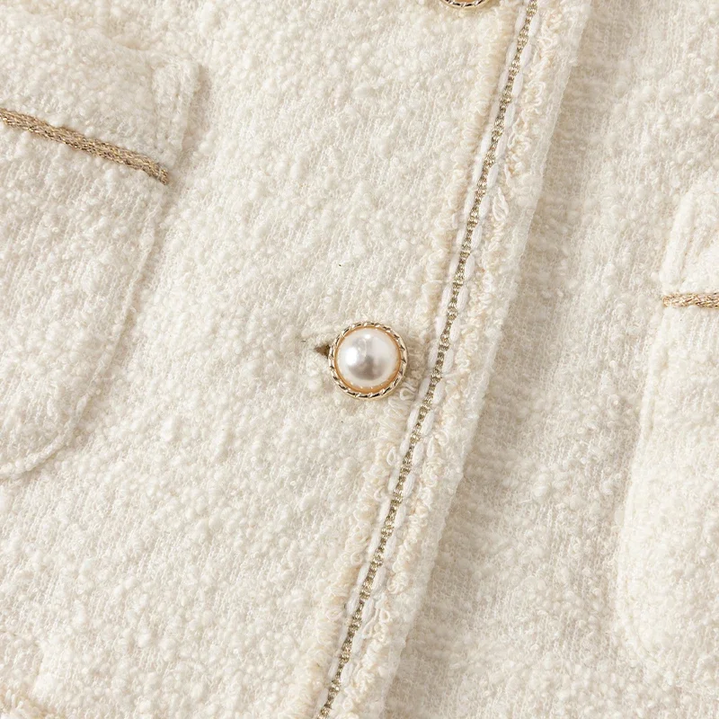 Dave Bella Children Girl's 2024 Spring New Fashion Casual Classy Noble Cardigan Knit Overcoat Princess Outdoor Party DB 1248702