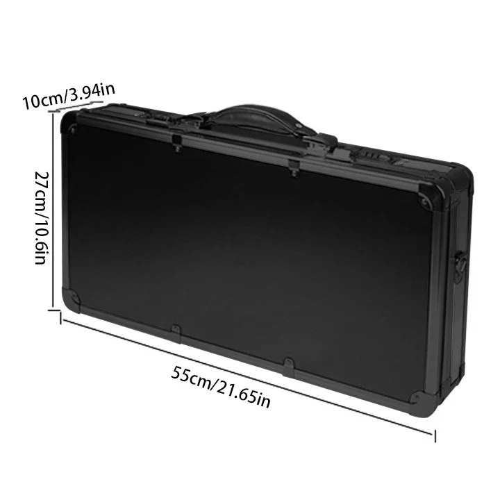 Reise-Stylist, Friseur-Werkzeugkasten, Organizer-Box, Clipper, Trimmer, Scherklinge, kompakter Friseurkoffer mit Aluminiumrahmen – Detail 7