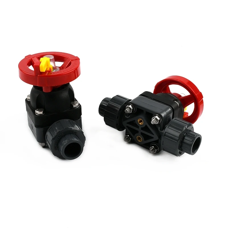 1PC 16/20/25/32/40/50/63mm PVC Valve Fish Tank Aquarium Union Limit Diaphragm Valve Garden Irrigation Water Pipe Connector