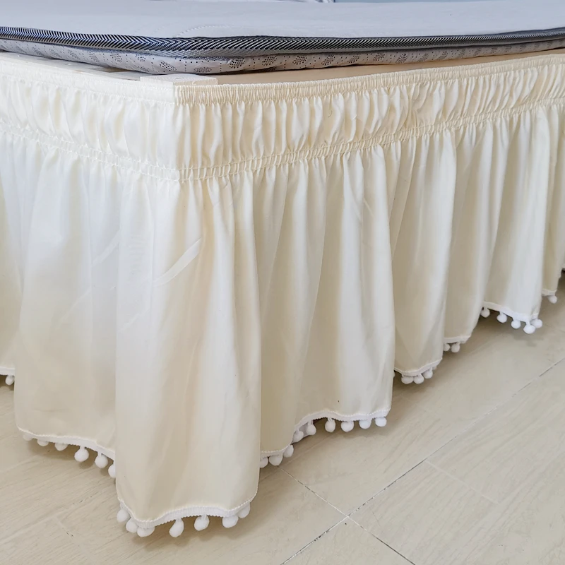 Wrap Around Bed Skirt without Bed Surface, Elastic Bed Skirt, Twin, Full, Queen, King Size, Height 40cm, Hotel Quality #/