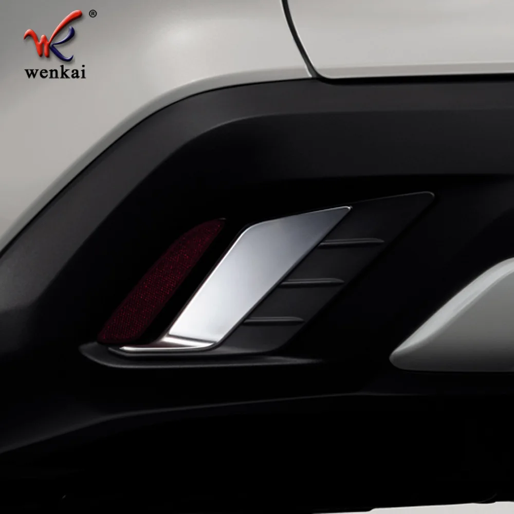 Car Rear Tail Fog Lamp Trim Garnish For 2020-2025 Toyota Corolla Cross Chrome Accessories
