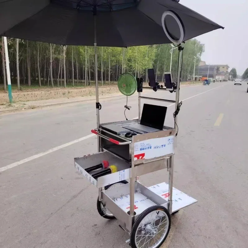 

Internet celebrity live cart (three layers with umbrella) is easy to disassemble and assemble, fully functional, and very light