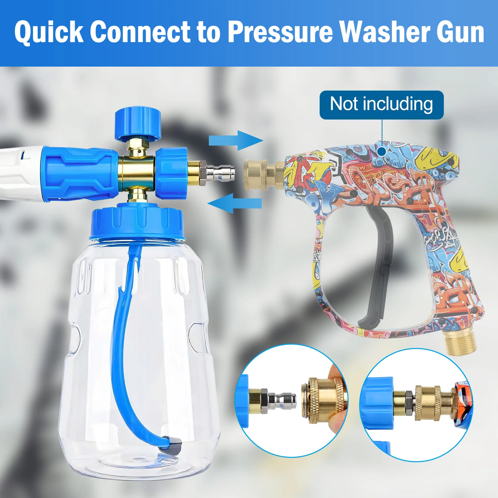 Foam Cannon Foam Generator 1L, - огляд і ціна Bear Spray Clip